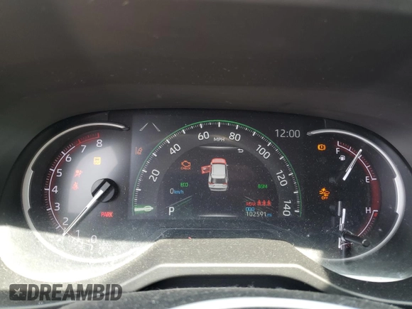 2019 Toyota RAV4 Adventure with VIN 2T3J1RFV4KW002468, listed as a Copart auction lot 60790095 with 102,591 mi miles and Salvage title. Bid and sale history available at DreamBid. Image 9.