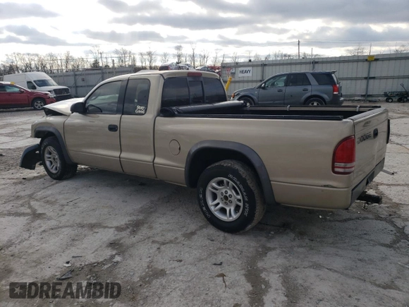 2002 Dodge Dakota with VIN 1B7GL12X32S710586, listed as a Copart auction lot 41407235 with 123,027 mi miles and Salvage Title. Bid and sale history available at carsss.com. Image 2.