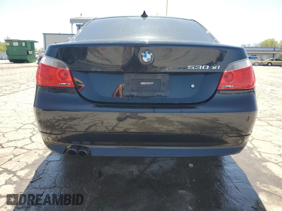 2007 BMW 5 Series 530xi with VIN WBANF73577CU24530, listed as a Copart auction lot 52194315 with Not Provided miles and Salvage Title. Bid and sale history available at carsss.com. Image 6.