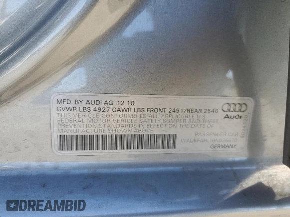 2011 Audi A4 Prestige z VIN WAUKFAFL1BN036670, wystawiony jako Copart lot #78568804 z przebiegiem 97 655 mil mil oraz Szkoda całkowita • Salvage title. Historia ofert i sprzedaży dostępna na DreamBid. Obrazek 14.