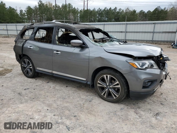 2020 Nissan Pathfinder Platinum with VIN 5N1DR2DN0LC605059, listed as a Copart auction lot 51507605 with Not provided miles and Salvage title. Bid and sale history available at DreamBid. Image 4.