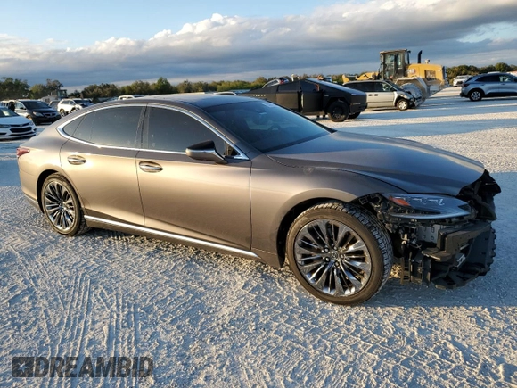2018 Lexus LS 500 z VIN JTHB51FF3J5005465, wystawiony jako Copart lot #83081654 z przebiegiem 90 413 mil mil oraz Szkoda całkowita • Salvage title. Historia ofert i sprzedaży dostępna na DreamBid. Obrazek 4.