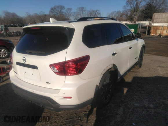 2020 Nissan Pathfinder SL with VIN 5N1DR2CN2LC633737, listed as a IAAI auction lot 41758310 with 74,977 mi miles. Bid and sale history available at carsss.com. Image 4.