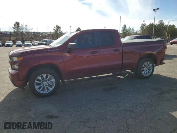 2020 Chevrolet Silverado 1500 Custom with VIN 1GCRWBEH0LZ311492, listed as a Copart auction lot 87042804 with 112,551 mi miles and Salvage Title. Bid and sale history available at carsss.com. Image 1.