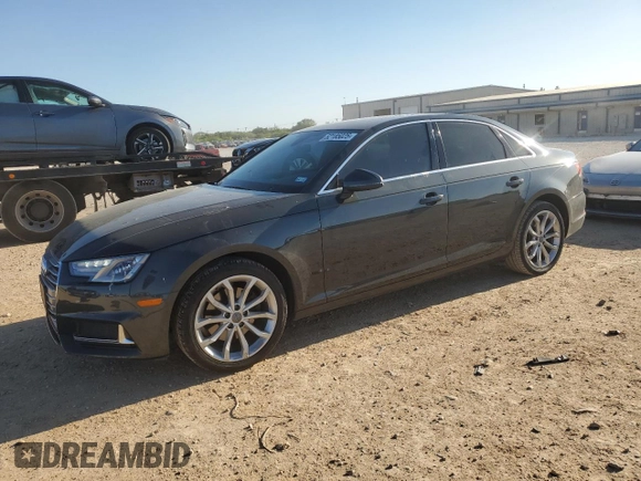 2019 Audi A4 Premium z VIN WAUGMAF47KA034871, wystawiony jako Copart lot #52185025 z przebiegiem 58 636 mil mil oraz Czysty tytuł • Clean title. Historia ofert i sprzedaży dostępna na DreamBid. Obrazek 1.