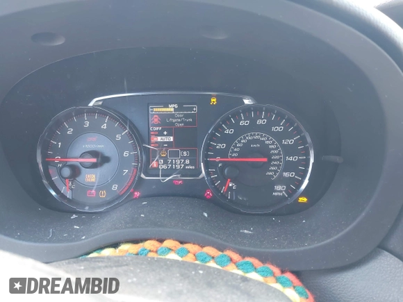 2018 Subaru WRX STI with VIN JF1VA2M61J9803884, listed as a IAAI auction lot 42030785 with 67,197 mi miles. Bid and sale history available at carsss.com. Image 7.