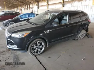 2015 Ford Escape Titanium with VIN 1FMCU0J91FUA17918, listed as a Copart auction lot 64525025 with 130,095 mi miles and Salvage title. Bid and sale history available at DreamBid. Image 1.