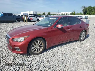 2014 Infiniti Q50 Hybrid Premium with VIN JN1AV7APXEM690174, listed as a Copart auction lot 64213085 with 90,785 mi miles and Salvage title. Bid and sale history available at DreamBid. Image 1.