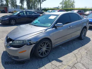 2008 Mazda 6 i Sport VE with VIN 1YVHP80C085M25427, listed as a IAAI auction lot 41991473 with 185,192 mi miles. Bid and sale history available at carsss.com. Image 2.