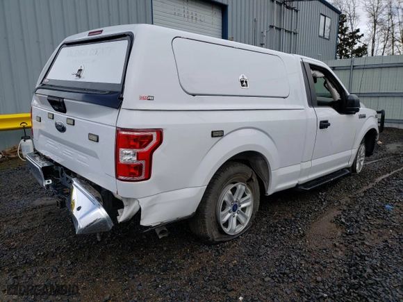 2018 Ford F-150 XL with VIN 1FTMF1EPXJKD07063, listed as a Copart auction lot 44911483 with 54,146 mi miles and Salvage Title. Bid and sale history available at carsss.com. Image 3.