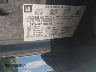 2016 Chevrolet Tahoe LS z VIN 1GNSKAKC7GR409402, wystawiony jako IAAI lot #42594767 z przebiegiem 210 315 mil mil oraz . Historia ofert i sprzedaży dostępna na DreamBid. Obrazek 9.