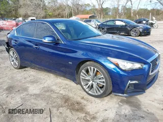2018 Infiniti Q50 Luxe with VIN JN1EV7AR6JM445322, listed as a IAAI auction lot 41589901 with 117,752 mi miles and . Bid and sale history available at DreamBid. Image 1.