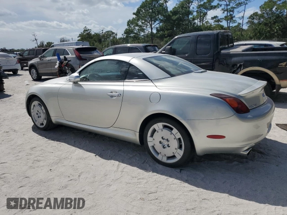 2002 Lexus SC 430 with VIN JTHFN48YX20018505, listed as a Copart auction lot 73966274 with Not Provided miles and Salvage Title. Bid and sale history available at DreamBid. Image 2.