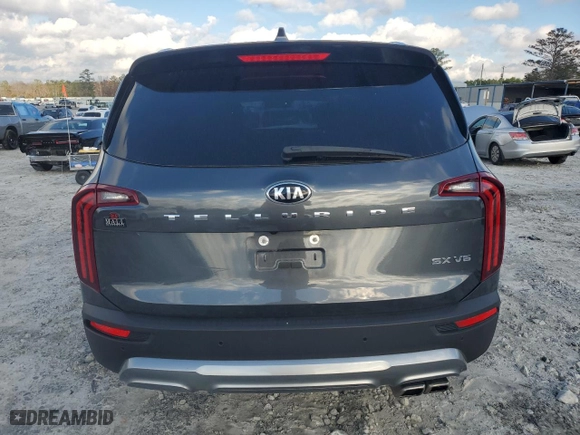 2021 Kia Telluride SX with VIN 5XYP54HC9MG166412, listed as a Copart auction lot 85106054 with 30,252 mi miles and Salvage Title. Bid and sale history available at carsss.com. Image 6.