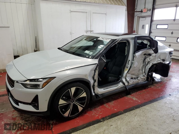 2023 Polestar 2 z VIN YSMEG3KA6PL133061, wystawiony jako Copart lot #56225035 z przebiegiem Nie podano mil oraz Szkoda całkowita • Salvage title. Historia ofert i sprzedaży dostępna na DreamBid. Obrazek 1.