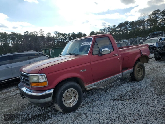 1995 Ford F-150 with VIN 1FTEF15N5SNA84787, listed as a Copart auction lot 87832635 with 123,193 mi miles and Salvage Title. Bid and sale history available at carsss.com. Image 1.