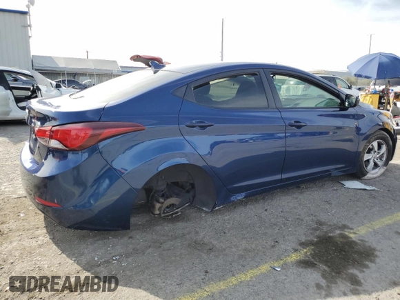 2015 Hyundai Elantra SE with VIN 5NPDH4AE0FH583712, listed as a Copart auction lot 52386265 with Not Provided miles and Salvage Title. Bid and sale history available at DreamBid. Image 3.