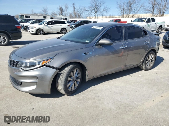 2016 Kia Optima EX with VIN 5XXGU4L38GG043445, listed as a Copart auction lot 47793705 with 128,047 mi miles and Salvage title. Bid and sale history available at DreamBid. Image 1.