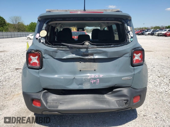 2017 Jeep Renegade Latitude with VIN ZACCJABBXHPG31505, listed as a Copart auction lot 52871505 with 95,149 mi miles and Salvage Title. Bid and sale history available at DreamBid. Image 6.