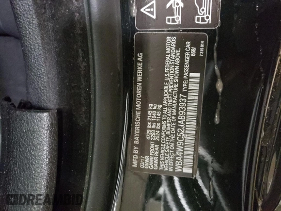 2018 BMW 4 Series 440i xDrive с VIN WBA4W9C52JAB93937, выставлен на аукционе Copart как лот 88341625 с пробегом 44 956 миль миль и Списание • Salvage title. История ставок и продаж доступна на DreamBid. Изображение 12.