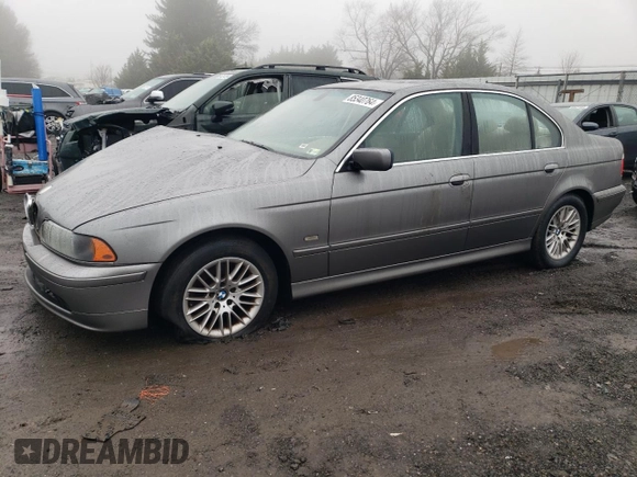 2003 BMW 5 Series 530iA with VIN WBADT63463CK43600, listed as a Copart auction lot 85340764 with 0 mi miles and Salvage Title. Bid and sale history available at carsss.com. Image 1.