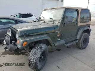 1998 Jeep Wrangler Sahara z VIN 1J4FY49S3WP722880, wystawiony jako Copart lot #41822995 z przebiegiem 210 997 mil mil oraz Szkoda całkowita • Salvage title. Historia ofert i sprzedaży dostępna na DreamBid. Obrazek 1.