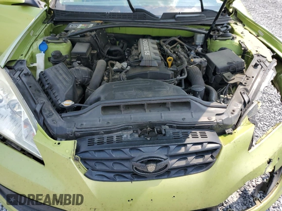 2010 Hyundai Genesis Coupe Premium z VIN KMHHT6KD1AU031034, wystawiony jako Copart lot #59374225 z przebiegiem 160 069 mil mil oraz Szkoda całkowita • Salvage title. Historia ofert i sprzedaży dostępna na DreamBid. Obrazek 11.