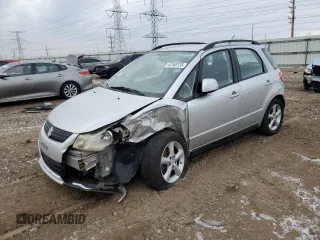 2007 Suzuki SX4 with VIN JS2YB413275109110, listed as a Copart auction lot 44168125 with 97,276 mi miles and Salvage Title. Bid and sale history available at carsss.com. Image 1.