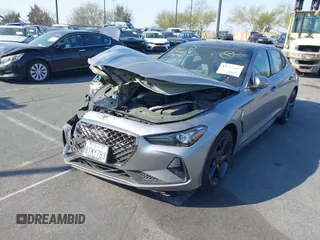 2021 Genesis G70 3.3T with VIN KMTG34LE2MU075898, listed as a IAAI auction lot 41375438 with 41,429 mi miles and . Bid and sale history available at DreamBid. Image 2.