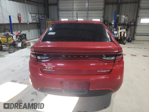 2016 Dodge Dart SXT Sport with VIN 1C3CDFFAXGD822588, listed as a Copart auction lot 51964505 with 71,220 mi miles and Salvage Title. Bid and sale history available at carsss.com. Image 6.