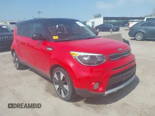 2018 Kia Soul + with VIN KNDJP3A50J7541022, listed as a IAAI auction lot 41918871 with 109,126 mi miles. Bid and sale history available at carsss.com. Image 1.