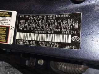 2017 Toyota Camry Hybrid LE with VIN 4T1BD1FK9HU214691, listed as a IAAI auction lot 38368975 with 22,673 mi miles. Bid and sale history available at carsss.com. Image 9.