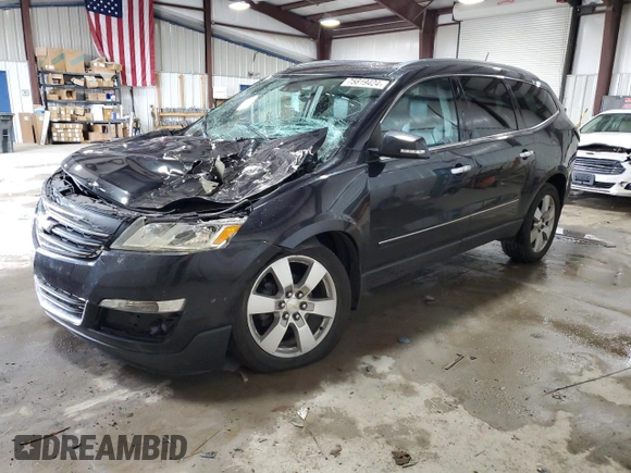 2015 Chevrolet Traverse LTZ with VIN 1GNKVJKDXFJ183899, listed as a Copart auction lot 75819424 with 162,536 mi miles and Salvage Title. Bid and sale history available at DreamBid. Image 1.