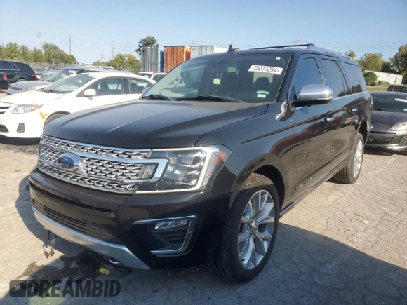 2018 Ford Expedition Max Platinum with VIN 1FMJK1MT1JEA44386, listed as a Copart auction lot 75011294 with 77,778 mi miles and Salvage title. Bid and sale history available at DreamBid. Image 1.