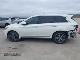 2019 Infiniti QX60 LUXE with VIN 5N1DL0MN2KC551218, listed as a IAAI auction lot 41101804 with 111,621 mi miles. Bid and sale history available at carsss.com. Image 14.