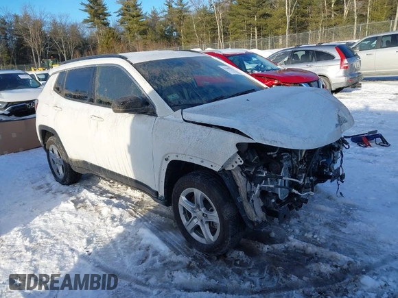 2023 Jeep Compass Latitude with VIN 3C4NJDBN0PT561444, listed as a IAAI auction lot 41508115 with 14,966 mi miles and . Bid and sale history available at DreamBid. Image 1.
