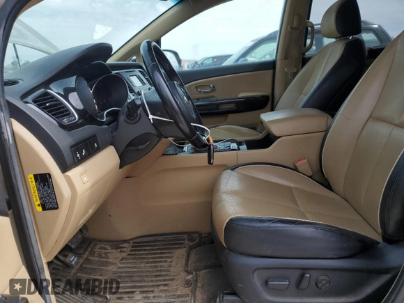 2016 Kia Sedona SX with VIN KNDMC5C17G6155629, listed as a Copart auction lot 53258945 with 178,967 mi miles and Clean Title. Bid and sale history available at carsss.com. Image 7.