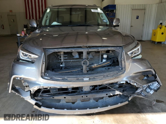 2021 Infiniti QX80 LUXE with VIN JN8AZ2AF2M9719037, listed as a Copart auction lot 72132004 with 105,755 mi miles and Salvage Title. Bid and sale history available at carsss.com. Image 5.