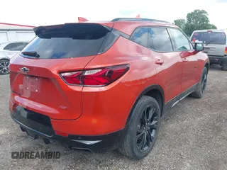 2021 Chevrolet Blazer RS with VIN 3GNKBKRS1MS547173, listed as a IAAI auction lot 42462368 with 56,115 mi miles and . Bid and sale history available at DreamBid. Image 4.