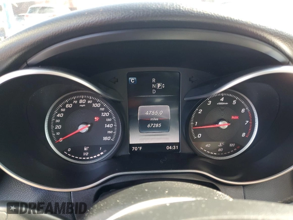 2015 Mercedes-Benz C 300 with VIN 55SWF4JBXFU079976, listed as a Copart auction lot 50727145 with 67,285 mi miles and Salvage Title. Bid and sale history available at carsss.com. Image 9.