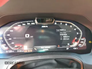 2022 BMW M4 Competition xDrive with VIN WBS43AZ0XNCK22593, listed as a Copart auction lot 48216625 with 19,447 mi miles and Salvage Title. Bid and sale history available at carsss.com. Image 9.