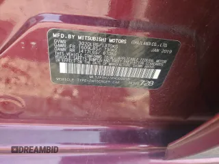 2019 Mitsubishi Mirage GT with VIN ML32A5HJ7KH009916, listed as a Copart auction lot 65258104 with 42,777 mi miles and Salvage title. Bid and sale history available at DreamBid. Image 12.