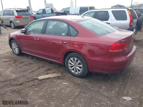 2015 Volkswagen Passat 1.8T S with VIN 1VWAT7A32FC029372, listed as a IAAI auction lot 41714513 with 173,829 mi miles. Bid and sale history available at carsss.com. Image 3.