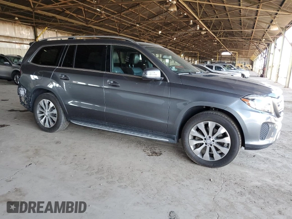 2017 Mercedes-Benz GLS 450 with VIN 4JGDF6EE8HA857966, listed as a Copart auction lot 48589635 with 82,496 mi miles and Salvage Title. Bid and sale history available at DreamBid. Image 4.