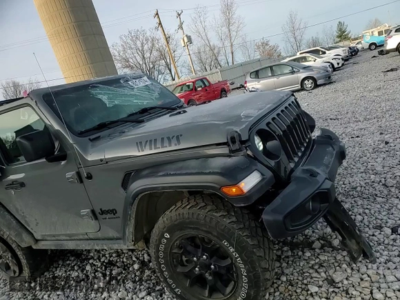 2021 Jeep Wrangler Sport S with VIN 1C4HJXAG4MW719355, listed as a Copart auction lot 80171574 with 62,948 mi miles and Non Repairable. Bid and sale history available at DreamBid. Image 10.