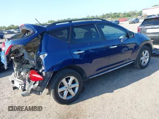 2009 Nissan Murano S with VIN JN8AZ18U09W024899, listed as a IAAI auction lot 41933798 with 135,078 mi miles. Bid and sale history available at carsss.com. Image 4.