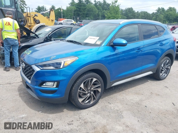 2019 Hyundai Tucson Ultimate with VIN KM8J3CAL3KU891754, listed as a IAAI auction lot 39809087 with 95,967 mi miles. Bid and sale history available at carsss.com. Image 6.