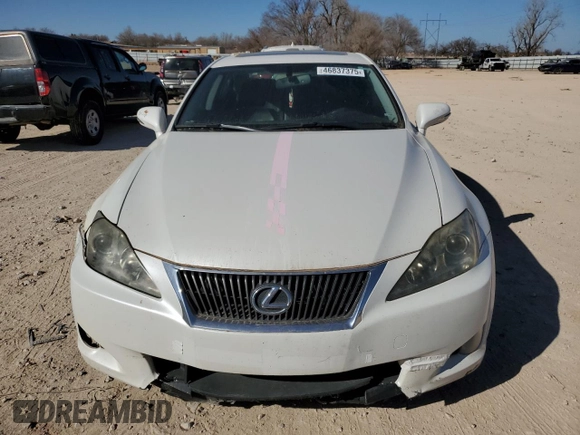 2010 Lexus IS 250 with VIN JTHBF5C22A5126316, listed as a Copart auction lot 46837375 with 196,838 mi miles and Salvage Title. Bid and sale history available at carsss.com. Image 5.