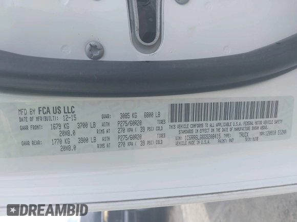 2016 Ram 1500 Big Horn z VIN 1C6RR6LG6GS208415, wystawiony jako IAAI lot #41800900 z przebiegiem 214 732 mil mil oraz . Historia ofert i sprzedaży dostępna na DreamBid. Obrazek 9.