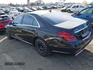 2018 Mercedes-Benz S 560 with VIN WDDUG8DB0JA385097, listed as a IAAI auction lot 41384874 with 76,423 mi miles and . Bid and sale history available at carsss.com. Image 3.